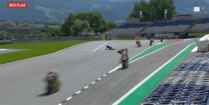 Moto2, 2020, Áustria: Queda assustadora de Bastianini interrompe corrida thumbnail